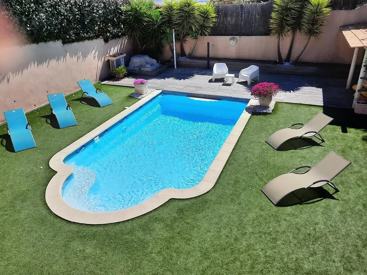 Villa Madysan St Aygulf, Piscine Privee Chauffee, Jardin, 900M De La Mer 圣艾格夫